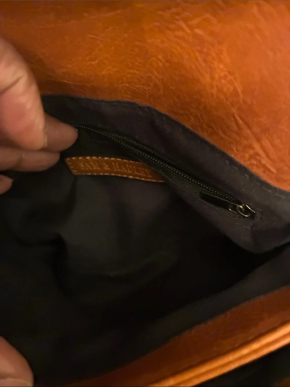 Sam & Hadley Cognac Style Shoulder Bag w/O-ring & magnetic flap closure